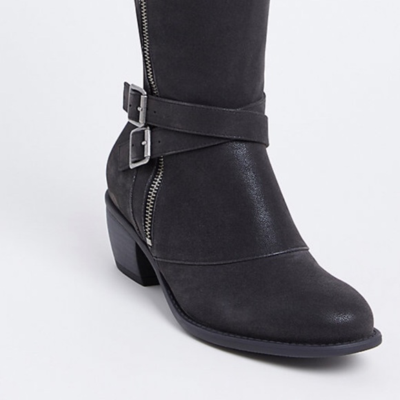 NIB Knee High Boots Wide Width Faux Suede - Picture 7 of 11